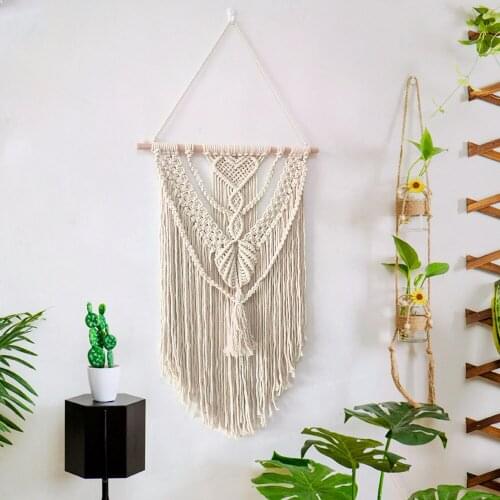 Macrame Tapestry Wall Hanging Bohemian Chic Handicrafts Tassel Woven Tapestry Wall Hanging Decor For Living Room Bedroom 50x80cm