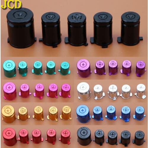 JCD 1Set/5PCS Metal Bullet ABXY & Guide Buttons for MicroSoft Xbox 360 for Xbox360 Controllers Replacement