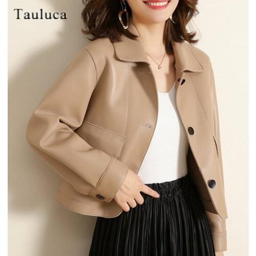 Genuine Leather Women Basic Motorcycle Bomber Jacket Fashion Korean Style Short Coat Female Luxury Real Sheepskin Soft Outwear