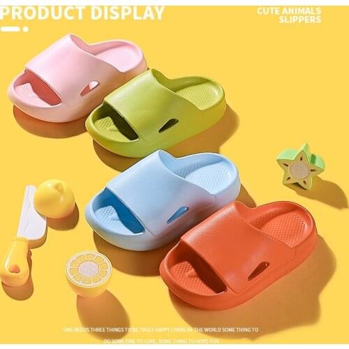 Summer Kids Slippers For Kids New Flip Flops New Childrens Boys Girls Comfortable Beach Sandals Baby Home Bathroom Casual Shoes