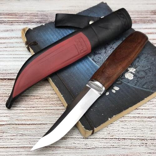 Multi-function Hunting 440C Blade knife Outdoor Portable Army Knife Knife High Hardness Survival Camping Gift Leather Sheath