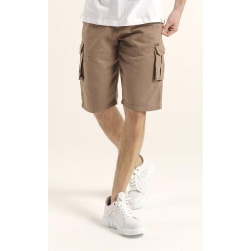 Alfred Gabardine Slim Fit Linen Cargo Pocket Men Bermuda Capri