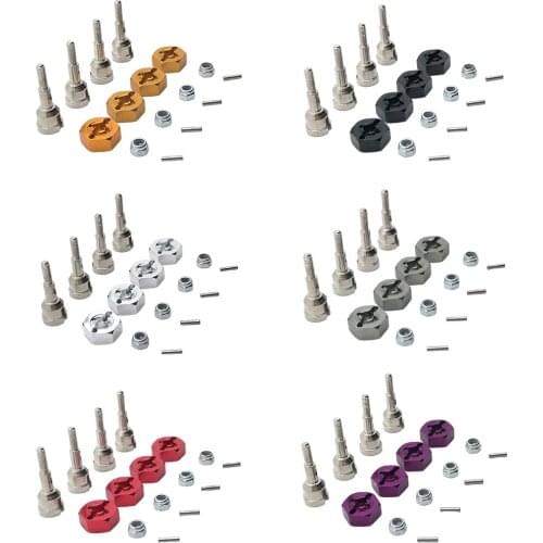 Metal Wheel Conversion Set Axle for WLtoys 1/18 Scale A949 A979 RC Climbing Car DIY Modified Replacement Parts