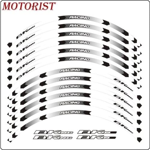 MOTORIST Motorcycle Rim stripes Decals 17inch Wheel Sticker Reflective Tape For SUZUKI B-King 400 600 1300 Reflective sticker