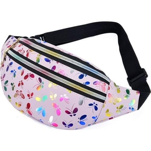 Newly Double Zipper Waist Bag Colorful Ladies Mobile Phone Waist Bag Multifunctional Water Repellent Messenger Bag