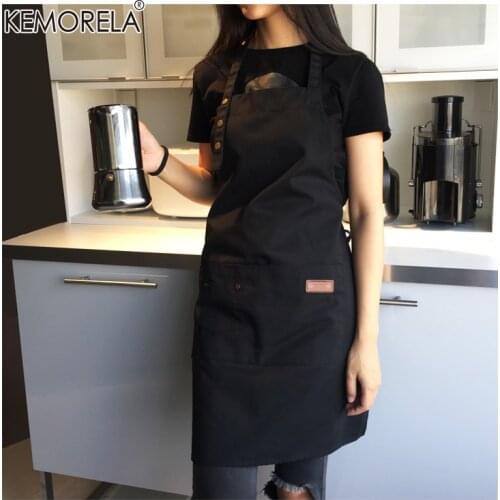 New Fashion Cooking Kitchen Adjustable Apron For Woman Men Chef Waiter Cafe Baking Shop BBQ Hairdresser Aprons Gift Bibs