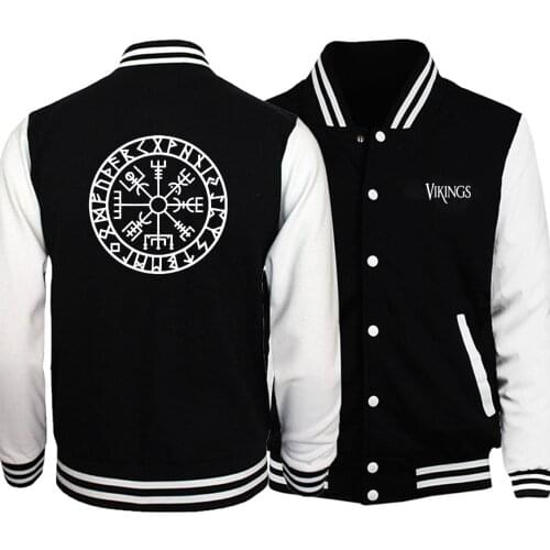 Odin Vikings Baseball Men Son Of Odin Jackets Valhalla Coats Winter Autumn Fleece Warm White Black Sportswear Bomber Plus Size