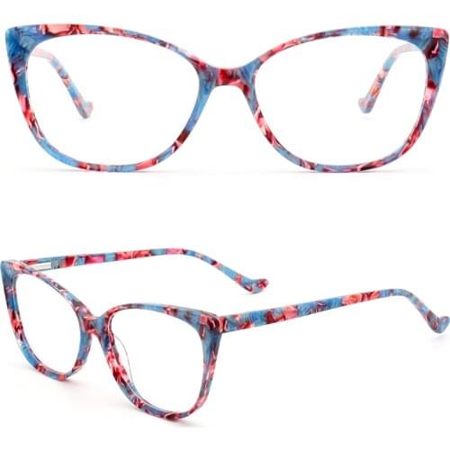 Women Cat Eye Eyeglass Frames for Women Optical Glass Frames Retro Pink Tortoise Prescription Eyewear Fashion Female Spectacles