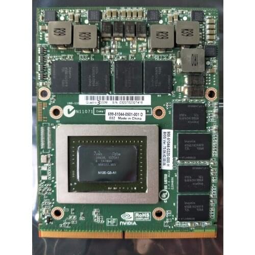 Original Quadro 3000M Q3000M N12E-Q1-A1 Video VGA Graphic Card CN-0RDJT7 MXM For Laptop HP 8760W 8770W DELL M6600 M6700 M6800