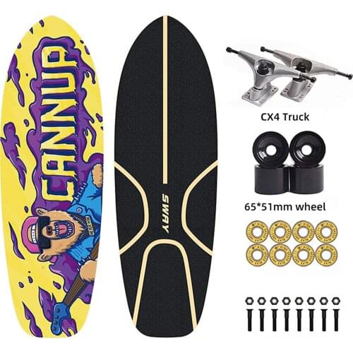 Land Surf Skateboard, Skateboard 35 Inches Long Skateboard, City Road Carver Land Cruiser Complete, Best Choice for Surfing