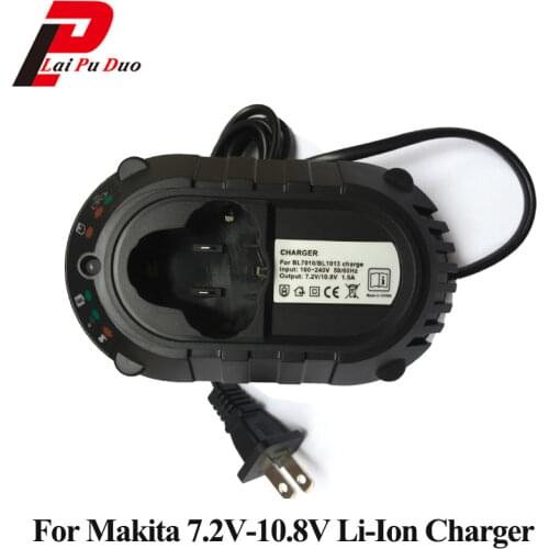 Replacement Battery Charger for Makita BL1013 BL1014 BL7010 7.2V 10.8V Li-ion Battery DC10WA Electric Drill Power Tool