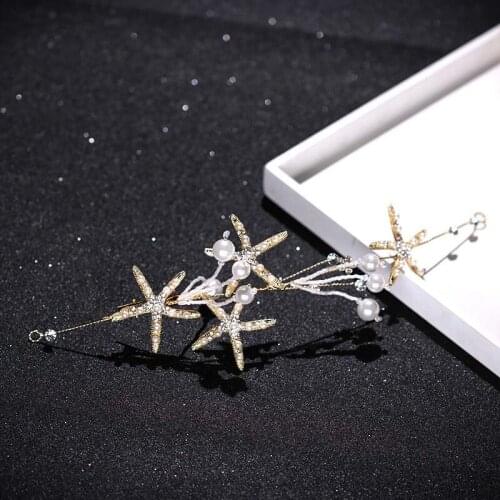 Bridal Star Hairbands Jewelry Hair Accessories Women Headbands Wedding Tiaras and Crowns for Bride LB