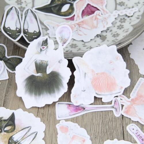 Waterproof Aesthetic Beautiful Make-up Party Fashion Perfume High Heel Shoes Scrapbooking Stickers Decorative Sticker DIY Craft