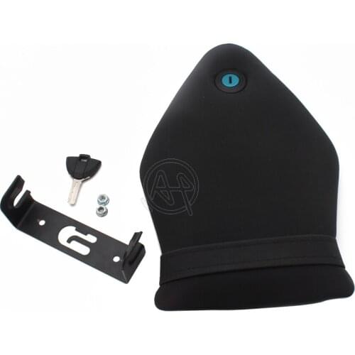 1pcs Black PU Leather Rear Passenger Seat Pillion Back Pad With Lock For 2015-2017 BMW S1000RR Models