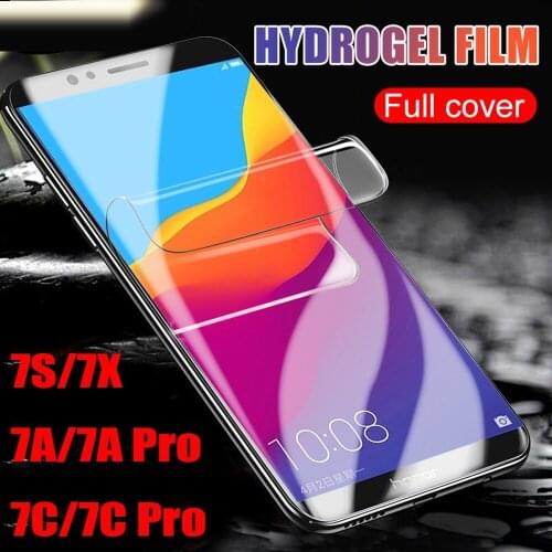 9H Full Cover Protective For Huawei Honor 8X 8A 8C 8S Hydrogel Film On Honor 7A 7C 7X 7S 9X 9A 9C 9S Play Screen Protector