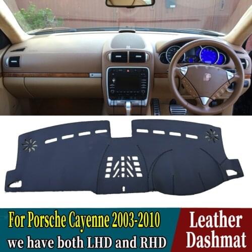 PU Leather Dashmat Dashboard Cover Mat Carpet Car-Styling accessorie For Porsche Cayenne 2003 2004 2005 2006 2007 2010 2009 2008