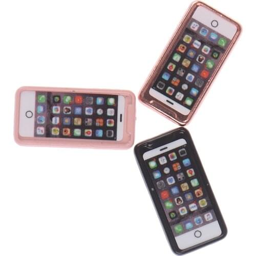 1Pcs 3Colors Mini Phone Dollhouse Miniature Toy Kitchen Living Room Accessories