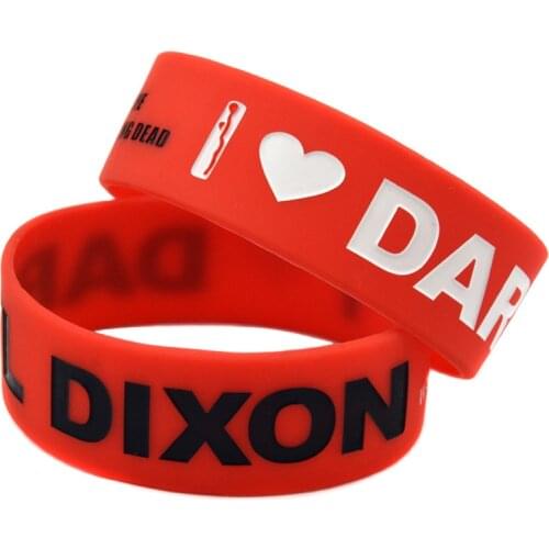 1PC I Love Daryl Dixon The Walking Dead Silicone Rubber Bracelet 1 Inch Wide