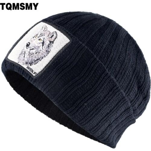 19 Kind of embroidery animal hats for men winter beanies Thick warm bonnet outdoor skiing cap Knitted Wool hat women gorro touca