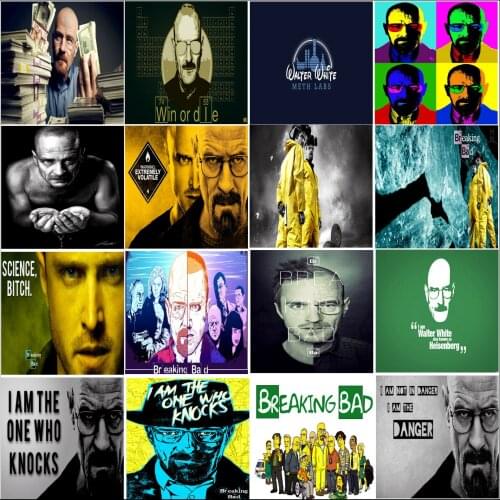 24Style Choose BREAKING BAD BEST TV DRAMA SERIES Art Silk Print Poster Wall Decor Room Painting