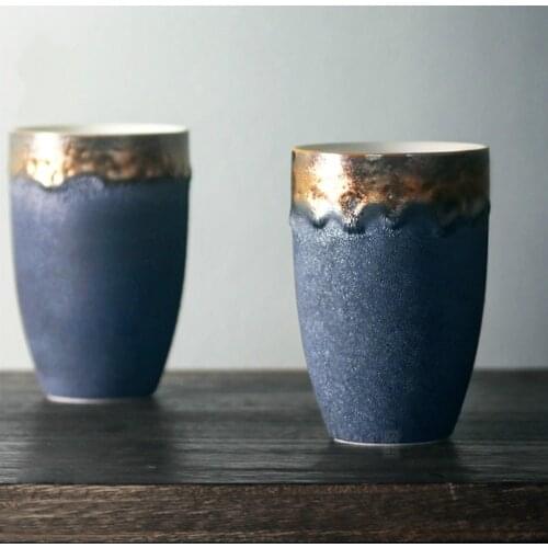 240ml Japanese-style teacup ceramic couple cup coffee personality creative cup handmade stoneware master cup