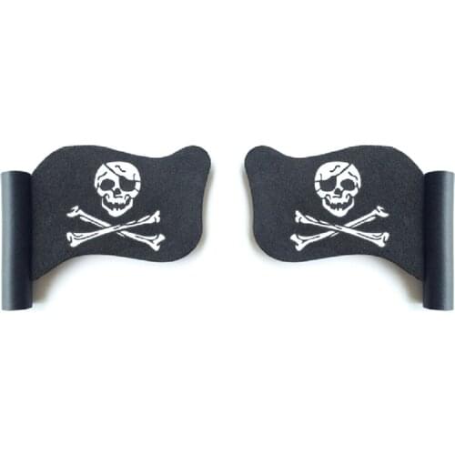 Car Antenna Ball Black Jolly Pirate Flag Car Antenna Pen Topper Aerial Ball Decor Auto Exterior