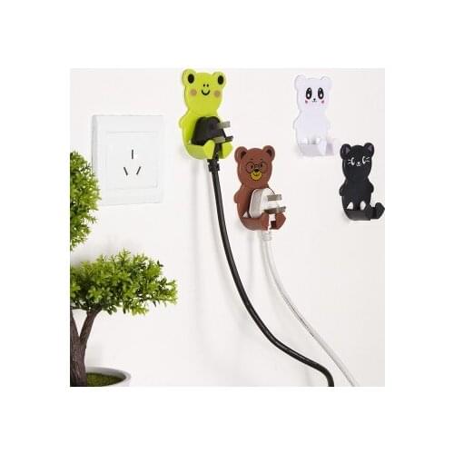 BF040 Safety hook plug bracket Creative cute animals Powerful non-mark sticky hook hanging rack 9*6*3cm free shipping