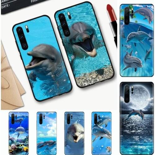 Dolphin ocean lovely etui coque Phone Case For Huawei Enjoy 7 7s 8 8e 9 9e 10 plus P8lite 2017 Honor 5a view9 play 3e