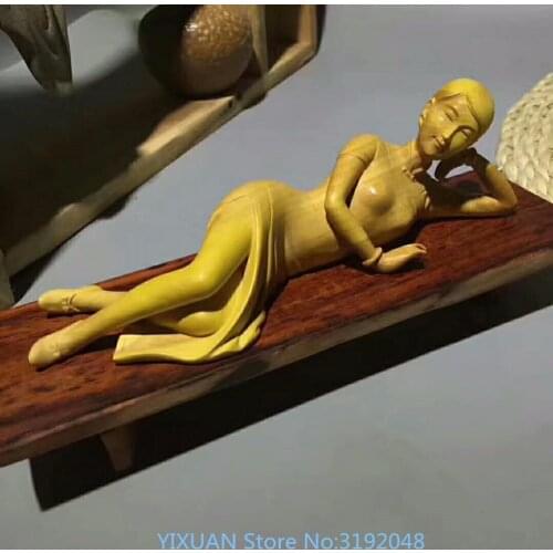 Cajas de madera tallado en madera decoración artesanías belleza durmiente piezas de mano de sala de estar