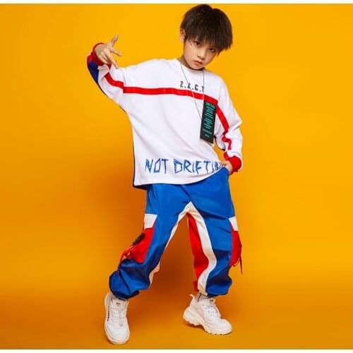 Kid Cool Hip Hop Clothing Sweatshirt Oversized Shirt Long Top Streetwear Tactical Cargo Pants for Girl Boy Dance Costume Clothes