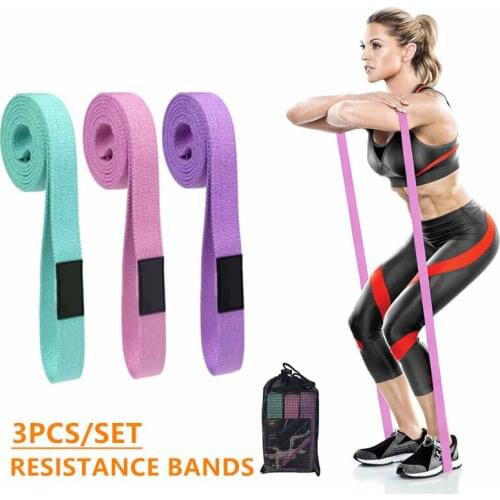 3Pcs Fitness Yoga Resistance Band Gym Training Pitales Stretch Belt Latin Dance Elastic Tape