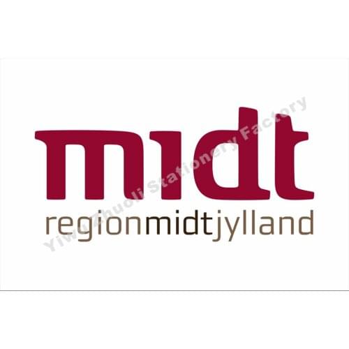Denmark Region Midtjylland Flag 150X90cm (3x5FT) 120g 100D Polyester Double Stitched High Quality Banner Free Shipping