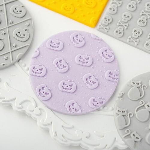 Halloween Biscuit Embossing Mold Ghost Festival Fondant Biscuit Mold Baking Tools Owl Skull Pumpkin Cartoon Fondant Cookie Mold