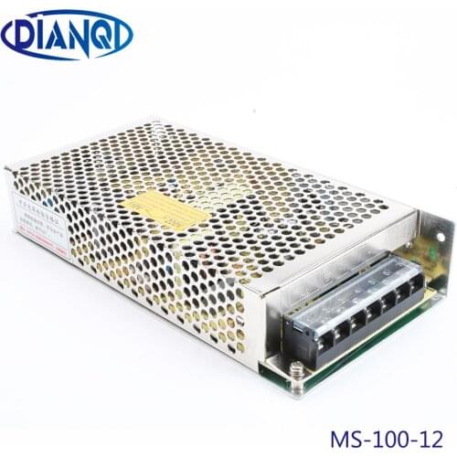 DIANQI power supply 100W 12v 8.5a mini size ac dc converter power supply unit ms-100-12 12v variable dc voltage regulator
