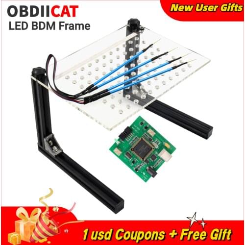 LED BDM Frame 2in1 Testing For BDM100 fgte-ch Chip Tunning with BDM Frame Adapter KT--AG K-TAG Master CMD ECU Programming Tool