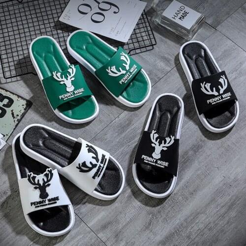 Summer Women Indoor Slippers Floor Flat Shoes Indoor Flip Flops Wapiti Female Bathroom Home Slippers Zapatillas De Hombre 36-45