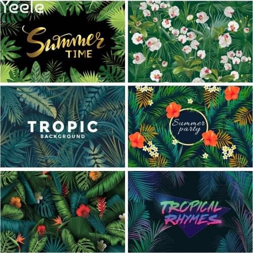 Yeele Summer Holiday Backdrop Photos For Photography Green Leaves Baby Birthday Background Room Decor Studio Shoots Photographic