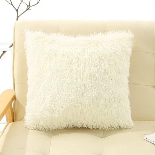 Fashion Cushion Covers 40*40cm Pillow Cushion De Salon Sofa Pillowcase Plush Furry Nordic Home Bed Sofa Decoration