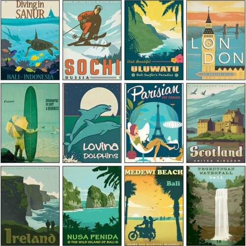 MomoArt New Arrival Diamond Embroidery City London 5D DIY Diamond Painting New York Landscape Cross Stitch Italy Home Decoration