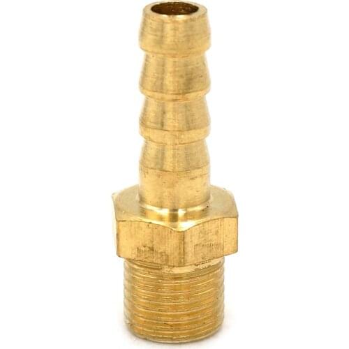 LOT 5 Hose Barb I/D 6mm x 1/8" BSP Male Thread Brass coupler Splicer Connector fitting for Fuel Gas Water