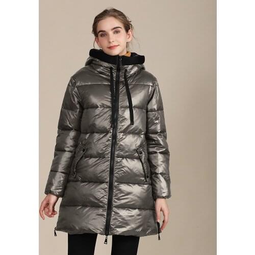 2020 New Hooded Winter Womens Jacket Fashion Casual Slim Long Warm Cotton Coat Brand Ladies Parkas S-2XL