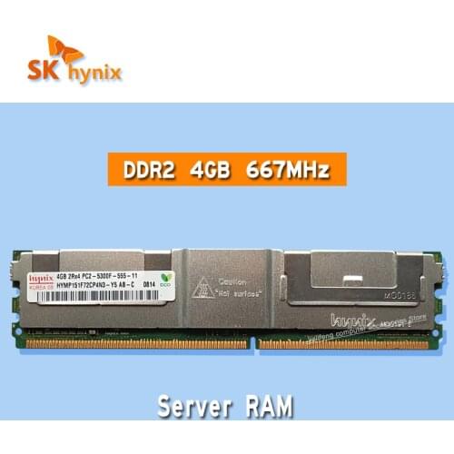 SK hunix ddr2 4GB 667MHz RAM PC2 5300FB-DIMM Server Memory ECC 8GB