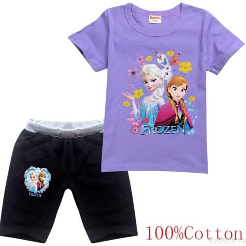 2-16Y Funny T Shirt Kids Tops Game Shorts Pants 2PCS Girls Outfits Set Toddler Boys Summer Clothes Set
