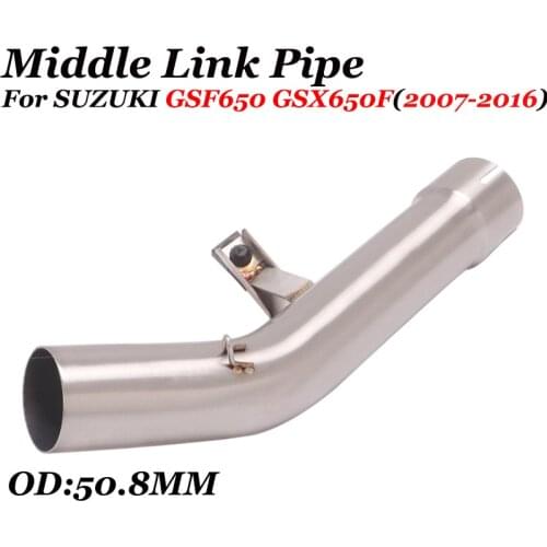 Motorcycle Exhaust Muffler Esacpe Moto Middle Link Pipe Adapter For Suzuki GSF650 GSX650F 2007-2016 Connection 51mm Muffler