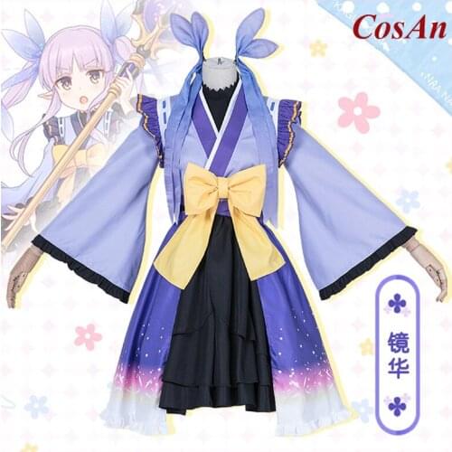 Hot Mobile Game Princess Connect! Re:Dive Kyoka Cosplay Costume Lovely KImono Suit Female Role Play Clothing S-XXL In Stock