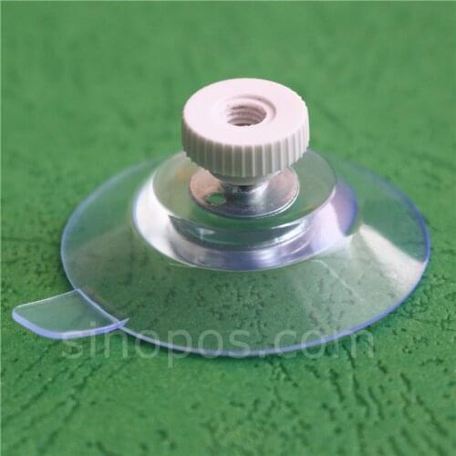 Medium Suction Cup With Screw Fitting, plastic nut window glass wall mount furniture fixture poster sign holder threaded sucker