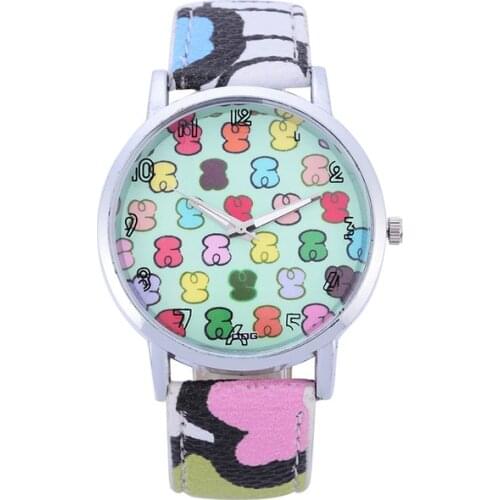 Reloj Mujer New Fashion Women Watch Luxury Brand Bear Watch Casual Leather Dress Quartz Watch Hot Sale Kobiet Zegarka Relogio