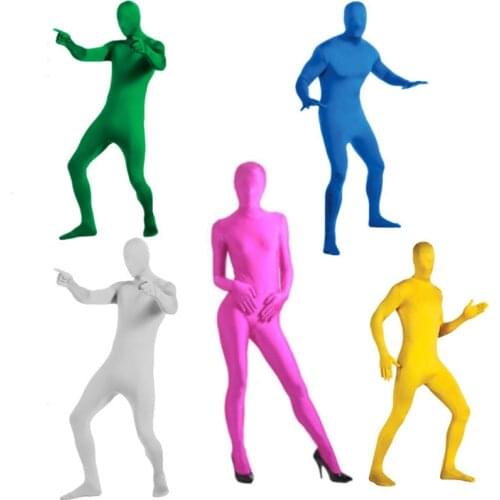 Roadfisher Skin Tight Suit Stretchy Body Photography Green Screen Video Flim Effect Invisible Clothing Halloween Costume Cosplay