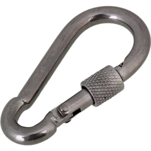 Silver M5 52mm Heavy Duty 304 Stainless Steel Quick Link Chain Carabiner Rope Cable Connector Pack of 5