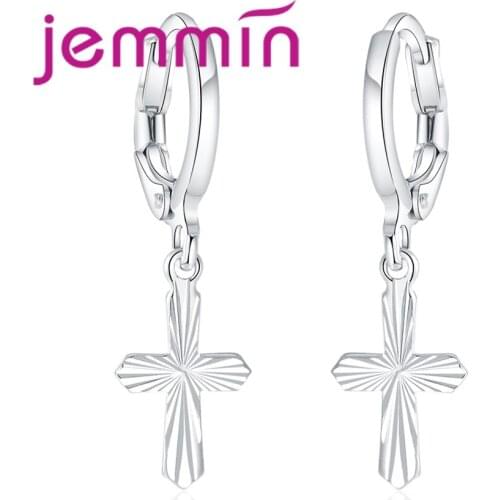 New Fashion Pure 925 Sterling Silver Drop Earrings For Wedding/Engagement Party Women Classic Trendy Drop Earrings Wholesale